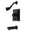 Kingston Brass KB86500DL Single-Handle Tub and Shower Faucet, Matte Black KB86500DL